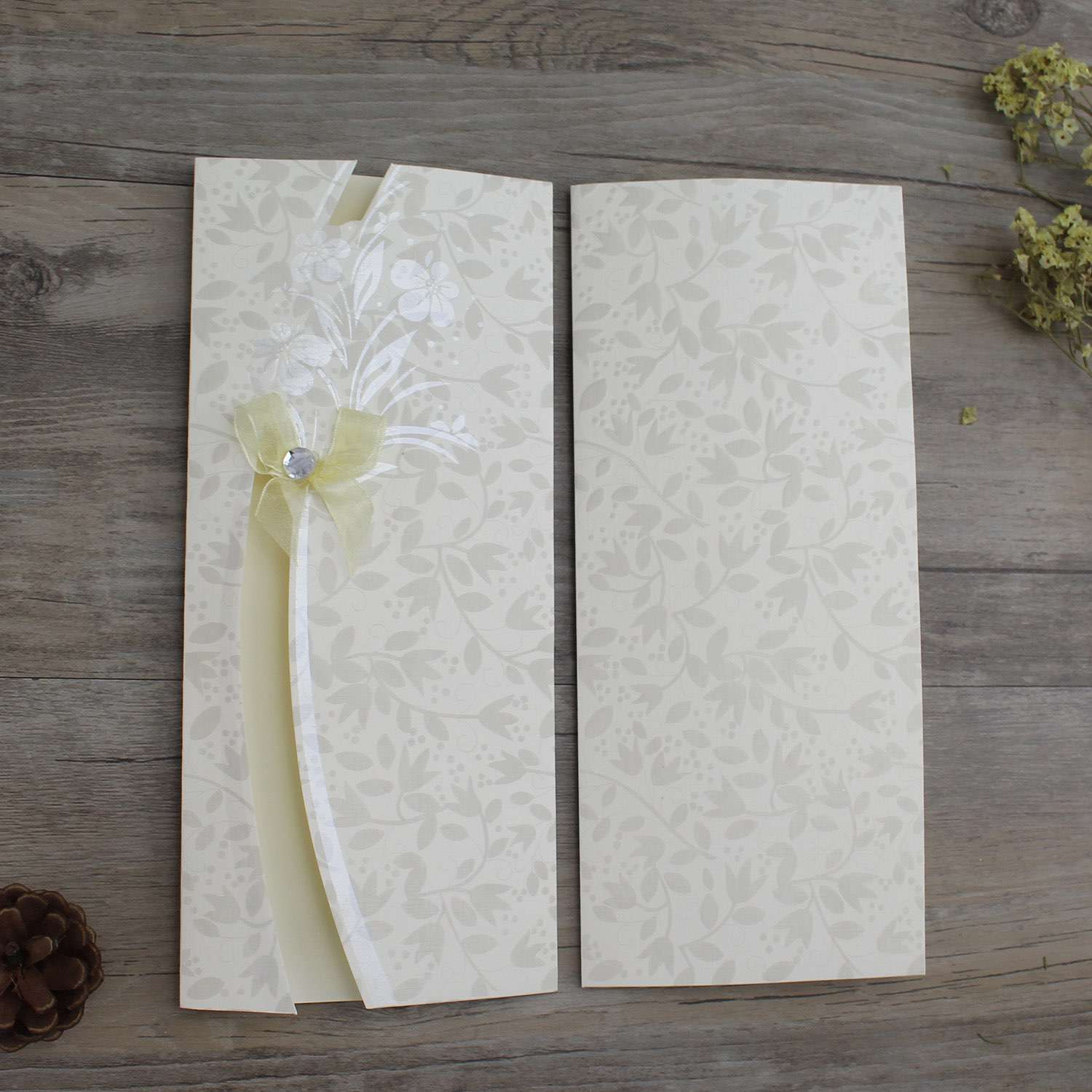 Embossing Invitation Card Thank You Card Personalized Custom Rectangle Card 